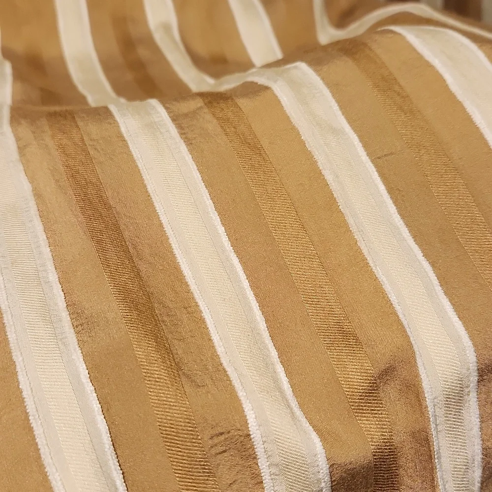 Zara Tan and Cream Striped Wide Leg Pants - Picture 8 of 14